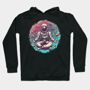 Meditating Astronaut - Galaxy Spaceman Astronomer Cosmos Hoodie